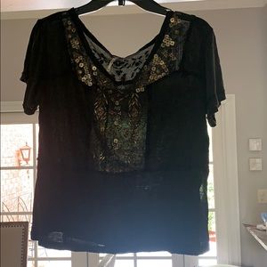 Free People Embellished Shirt
